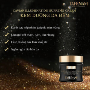 Ảnh kem dưỡng da đêm Tahenami Supreme Cream nêu công dụng