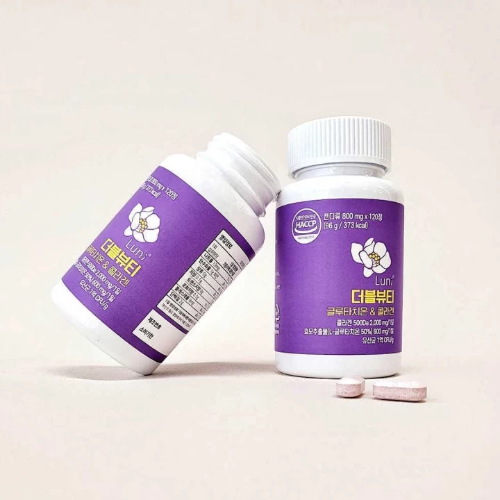 Vien uong trang da Double Glutathione Collagen Luni 120v 4